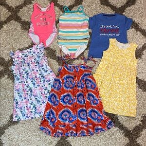 Girls (6) assorted clothing